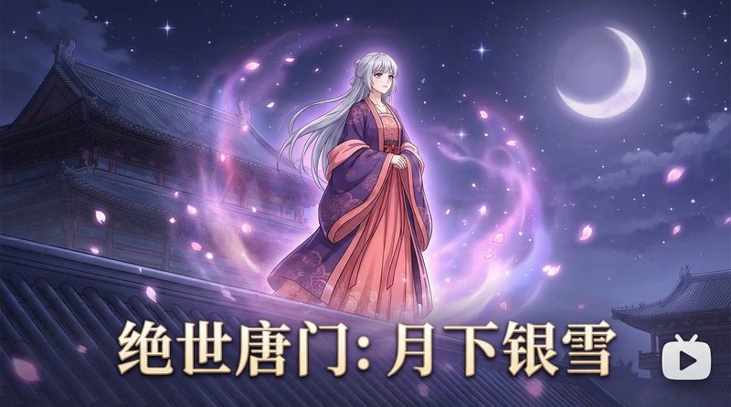 抖荫短视频vlog视频-月下银雪古风短片